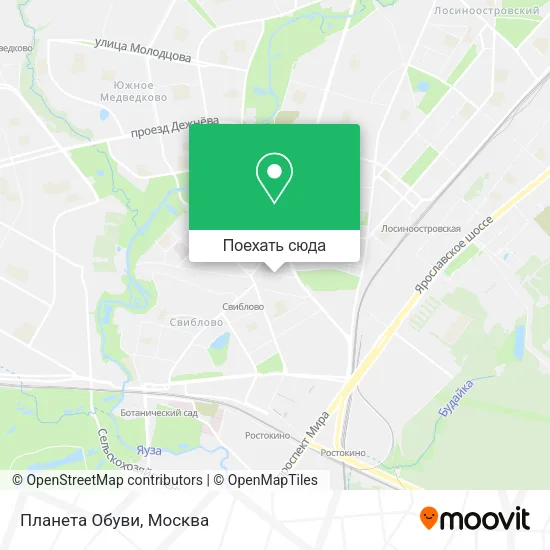 Карта Планета Обуви