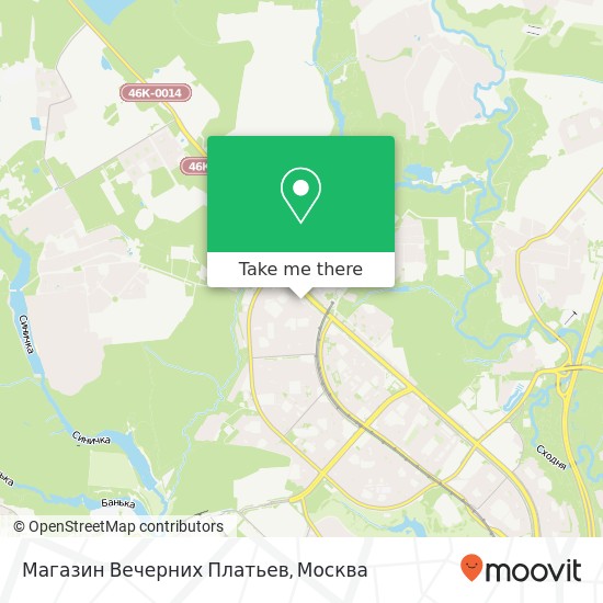 Карта Магазин Вечерних Платьев, Москва 125310