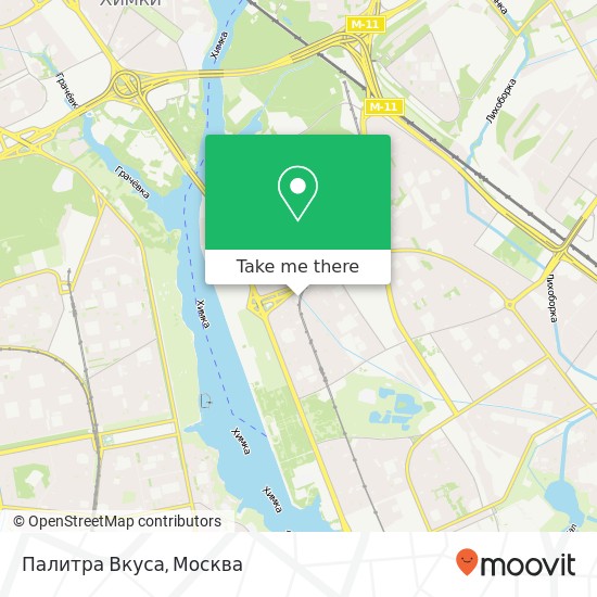 Карта Палитра Вкуса, Москва 125195