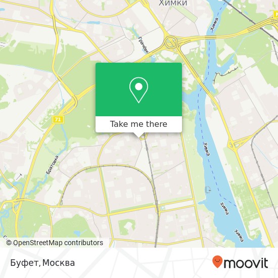 Карта Буфет, Москва 125480
