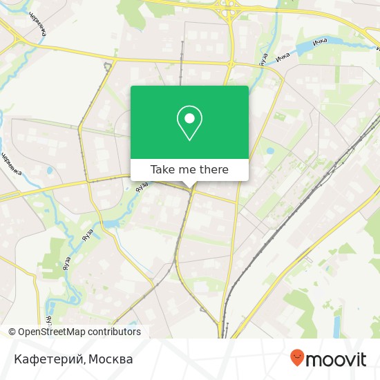 Карта Кафетерий, улица Менжинского Москва 129281