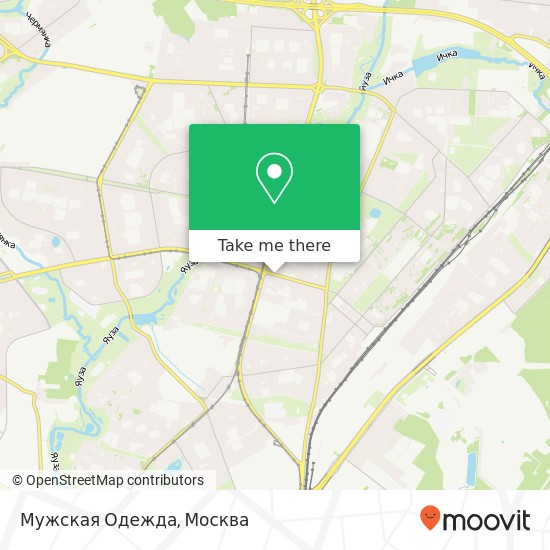 Карта Мужская Одежда, улица Менжинского Москва 129281