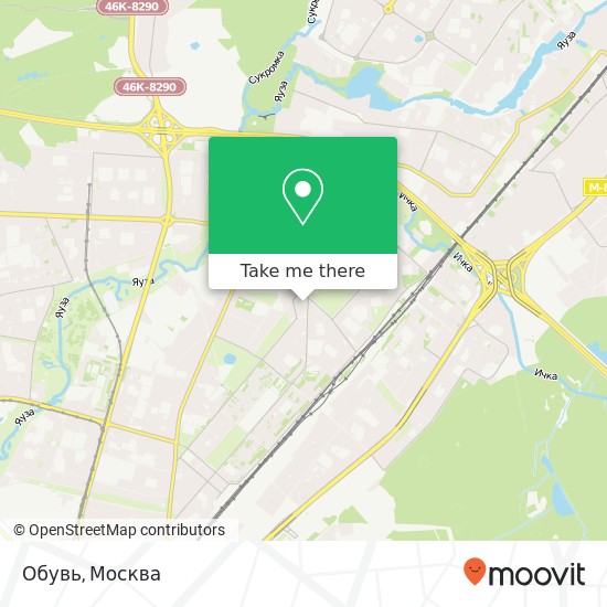 Карта Обувь, Москва 129346