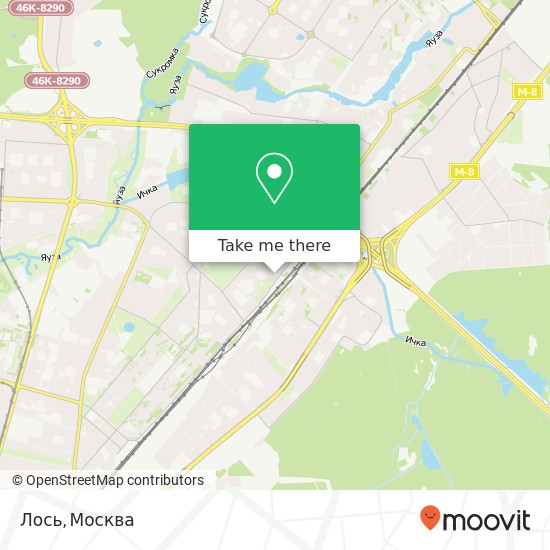 Карта Лось, Москва 129336