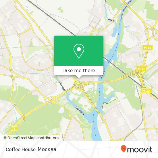 Карта Coffee House, Химки 141400