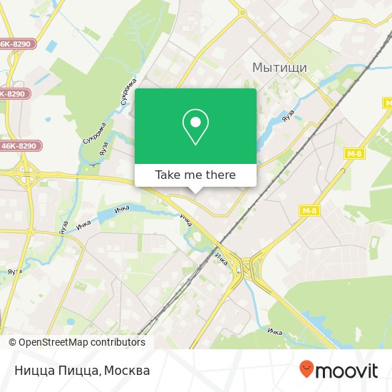 Карта Ницца Пицца, 3-я Крестьянская улица Мытищи 141014