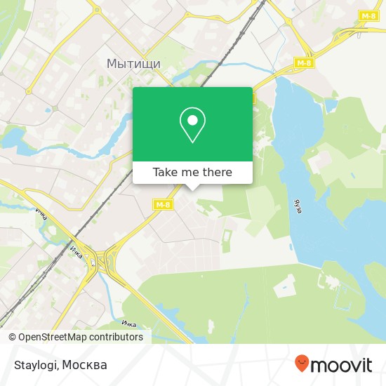 Карта Staylogi, Коммунистическая улица Мытищи 141011