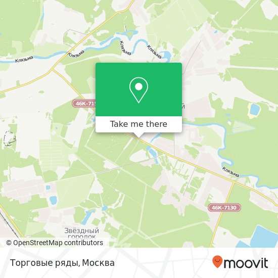 Карта Торговые ряды, Свердловский-М7 Щёлковский район 141140