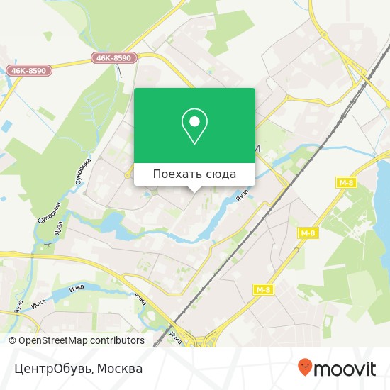 Карта ЦентрОбувь, Новомытищинский проспект, 39 Мытищи 141018