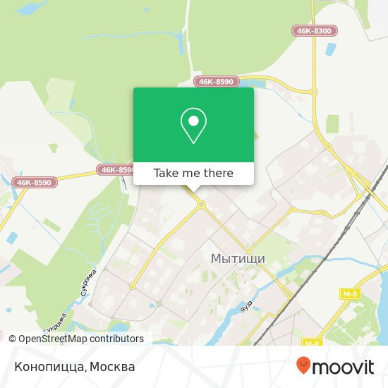 Карта Конопицца, улица Мира, 32 Мытищи 141008