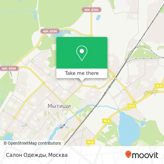 Карта Салон Одежды, Рождественская улица Мытищи 141021