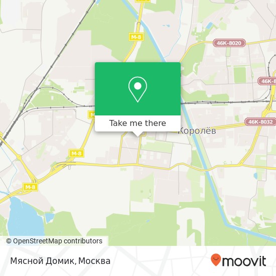 Карта Мясной Домик, Октябрьская улица Королёв 141070