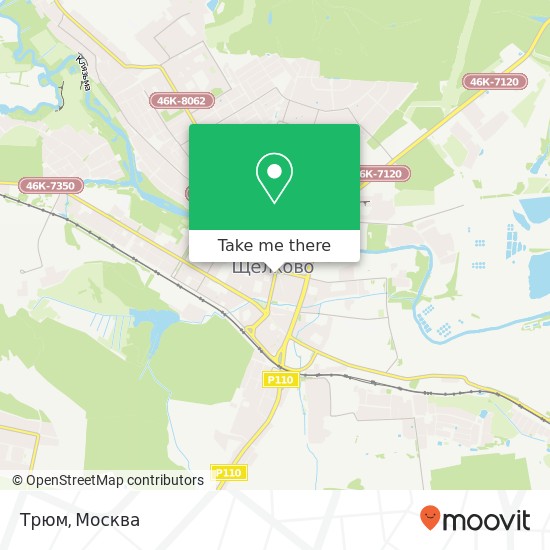 Карта Трюм, улица Комарова Щёлковский район 141100