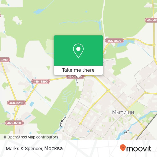 Карта Marks & Spencer, Мытищи 141021