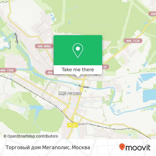 Карта Торговый дом Мегаполис, Щёлковский район 141109