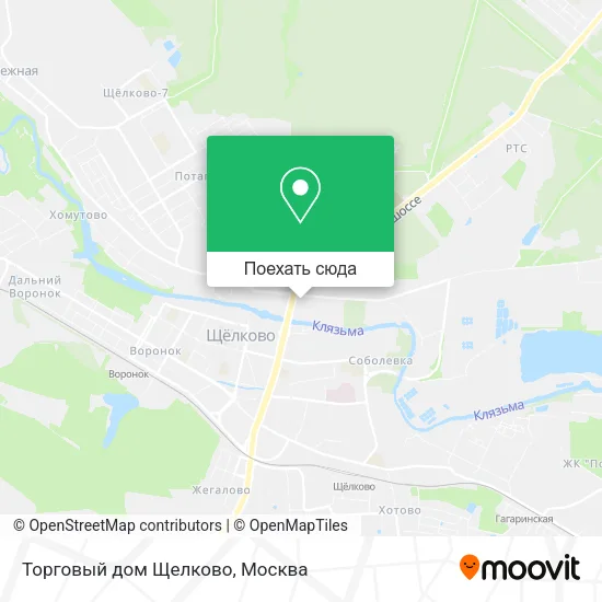 Карта Торговый дом Щелково