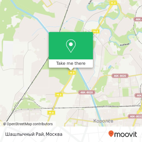 Карта Шашлычный Рай, Мытищи 141006