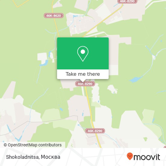 Карта Shokoladnitsa, Осташковское шоссе Мытищи 141017