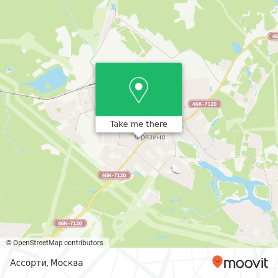 Карта Ассорти, Московская улица Фрязино 141190