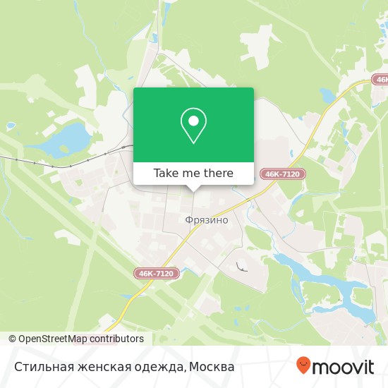 Карта Стильная женская одежда, Московская улица Фрязино 141190