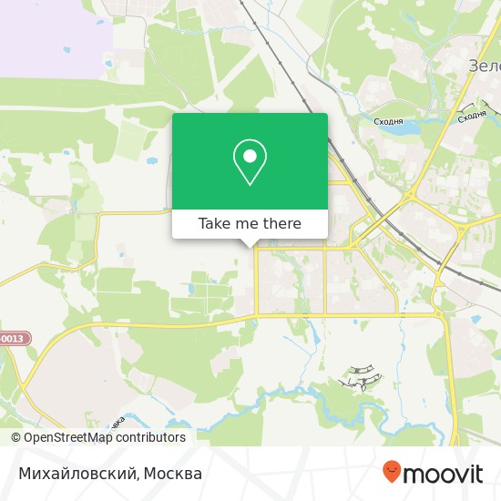 Карта Михайловский, Москва 124365