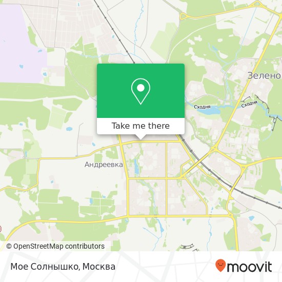 Карта Мое Солнышко, улица Логвиненко Москва 124617
