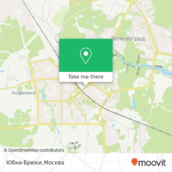 Карта Юбки-Брюки, Крюковская площадь Москва 124575
