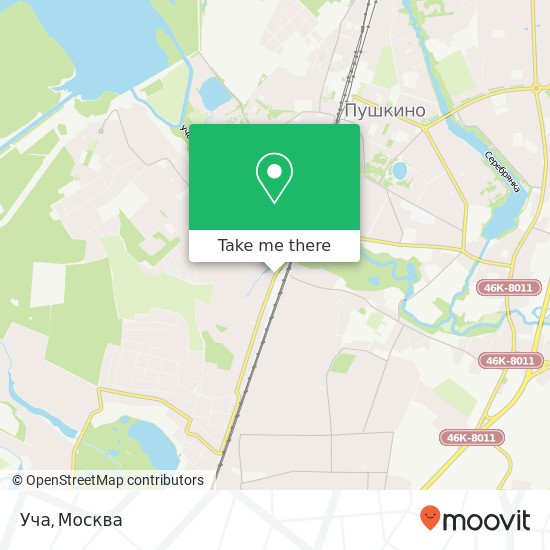 Карта Уча, улица Ленточка Пушкинский район 141240