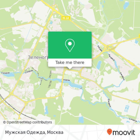 Карта Мужская Одежда, Савелкинский проезд Москва 124482