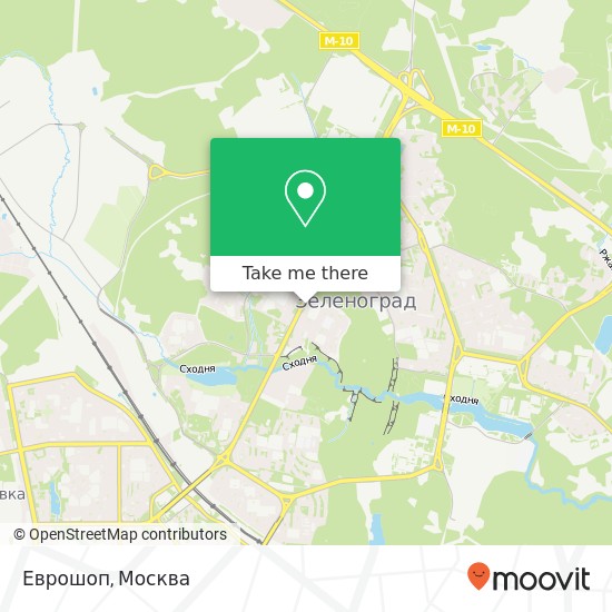 Карта Еврошоп, Москва 124460