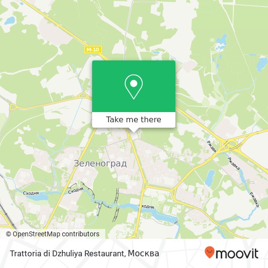 Карта Trattoria di Dzhuliya Restaurant, площадь Юности Москва 124482