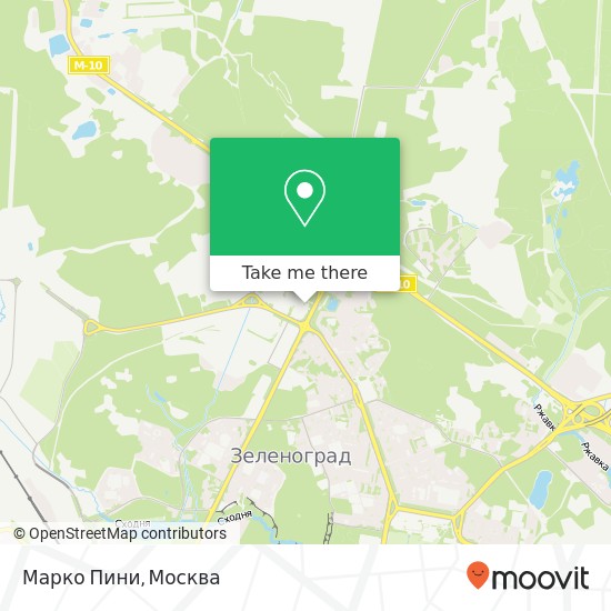 Карта Марко Пини, Москва 124460