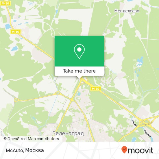 Карта McAuto, Панфиловский проспект Москва 124460