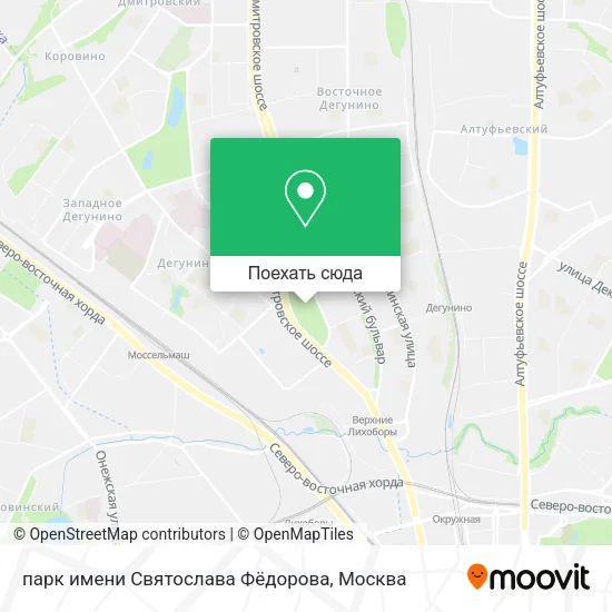 Карта парк имени Святослава Фёдорова