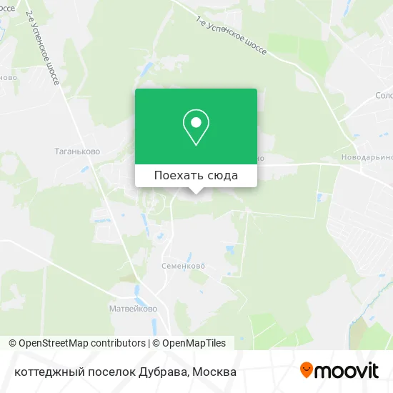 Карта коттеджный поселок Дубрава