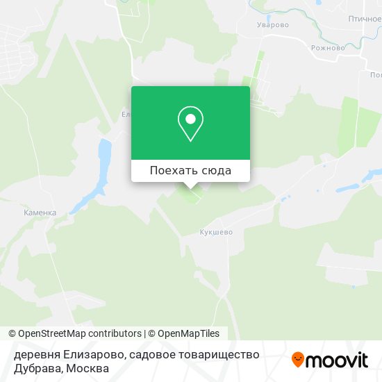 Карта деревня Елизарово, садовое товарищество Дубрава