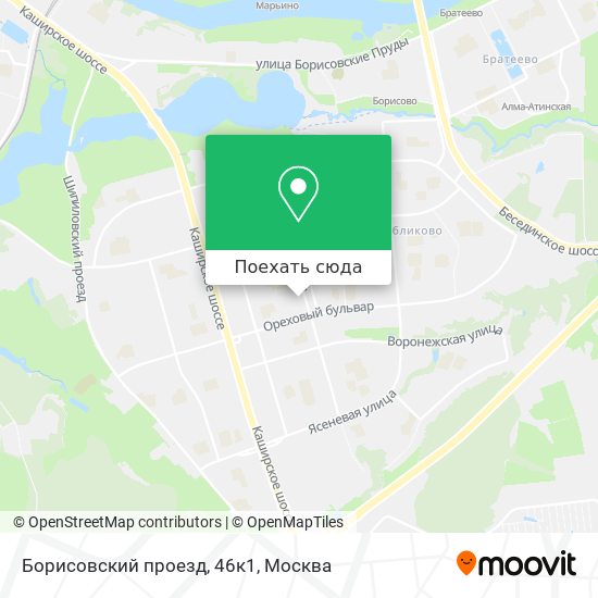 Карта Борисовский проезд, 46к1