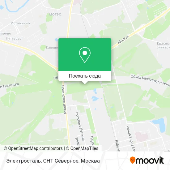 Карта Электросталь, СНТ Северное