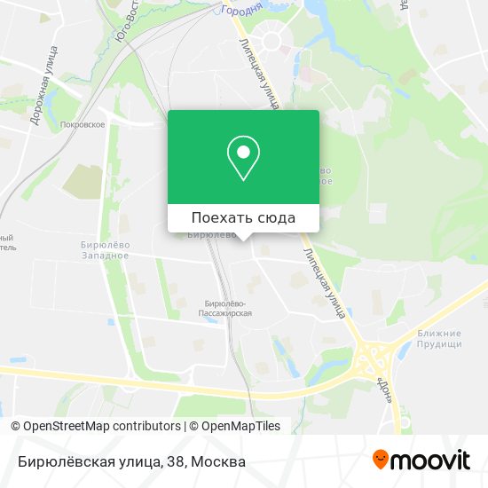Карта Бирюлёвская улица, 38
