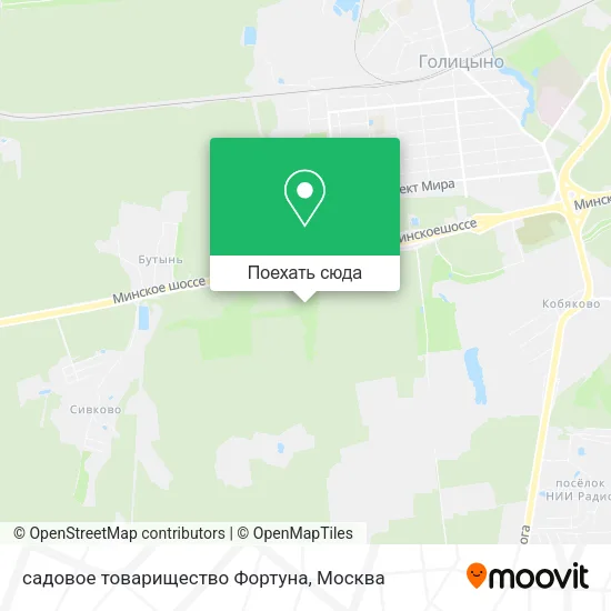 Карта садовое товарищество Фортуна