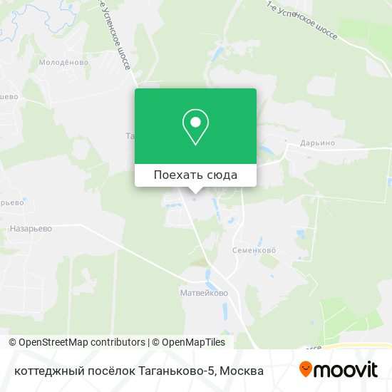 Карта коттеджный посёлок Таганьково-5