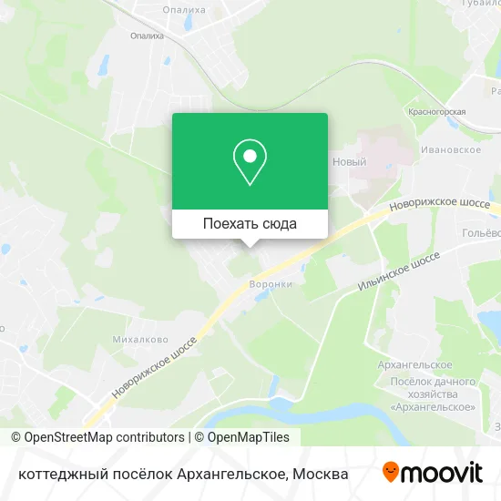 Карта коттеджный посёлок Архангельское