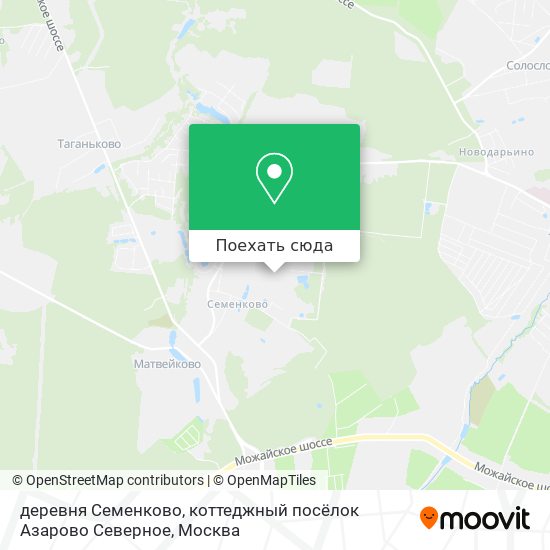 Карта деревня Семенково, коттеджный посёлок Азарово Северное