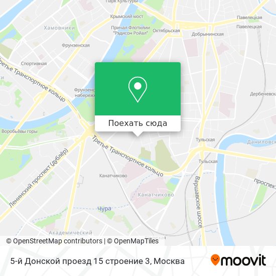 Карта 5-й Донской проезд 15 строение 3