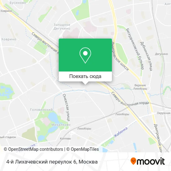 Карта 4-й Лихачевский переулок 6