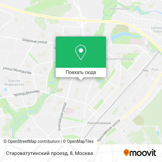 Карта Староватутинский проезд, 8