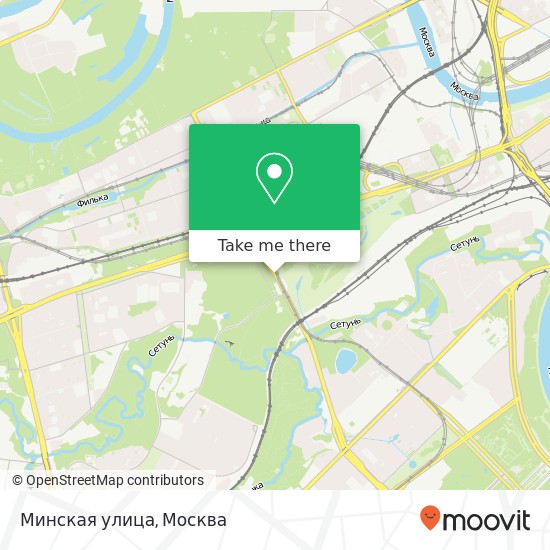 Карта Минская улица
