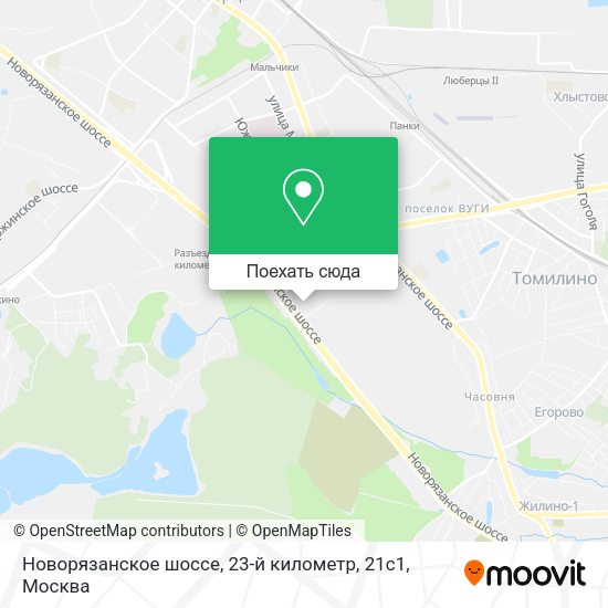 Карта Новорязанское шоссе, 23-й километр, 21с1