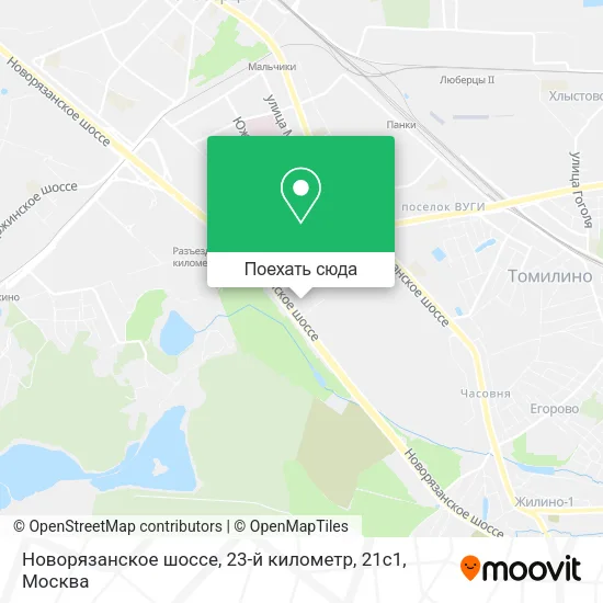 Карта Новорязанское шоссе, 23-й километр, 21с1