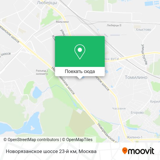 Карта Новорязанское шоссе 23-й км